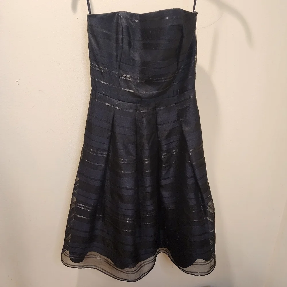 White house black market strapless fit and flare formal dress size 2
